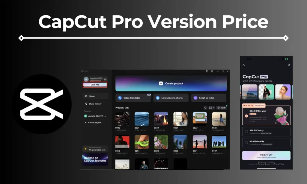 Capcut pro version price